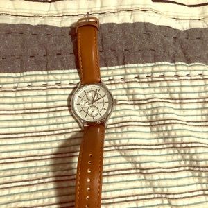 Fossil brown leather watch